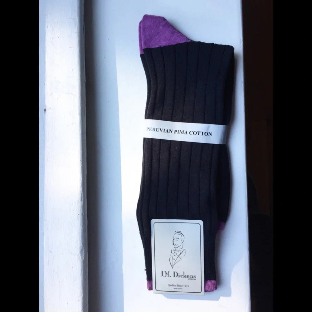 NEW W. TAGS JM Dickens Pima Businesscore Dapper Socks